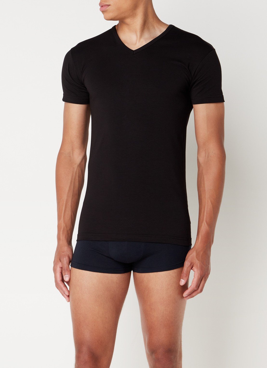Alan Red - 4x Ottawa T-Shirt - Body Fit & weiche Stretch-Baumwolle - Schwarz - Größe L