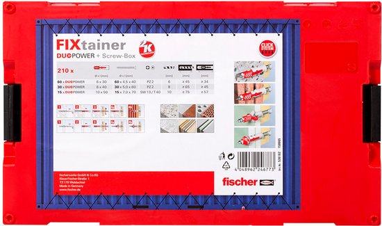 Fischer FixTainer DuoPower Dübel mit Schrauben