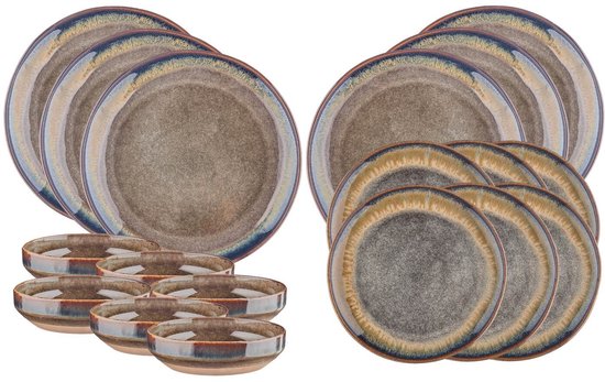 GENESIS Essentials Tafelgeschirr - 18 Teile - Basalt