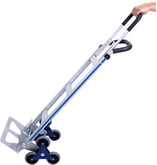 BRASQ Faltbarer Aluminium-Trolley - Kapazität 150 KG - Treppen-Trolley - Transportwagen - Trolley