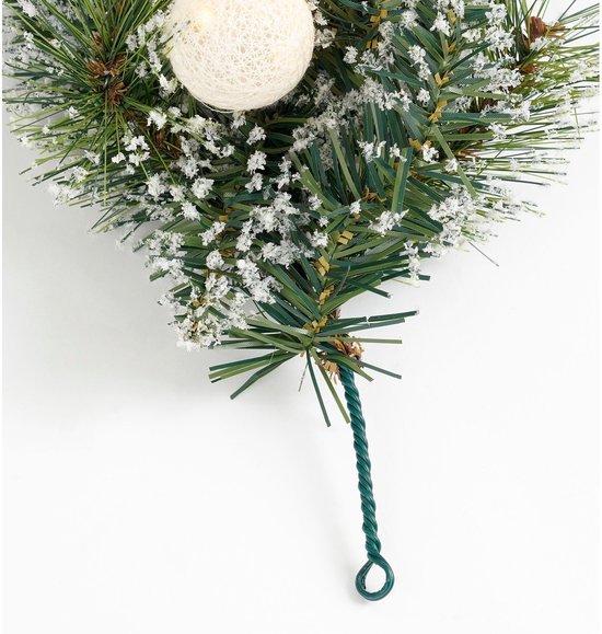 Black Box Trees Kaprun Lichterkette, grün, mattes Silber, warmweiß, 20 l, 180 Lichter, batteriebetrieben und mit Zeitschaltuhr – L 270 x T 25 cm