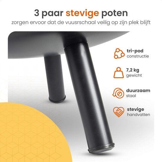 Goliving Outdoor Feuerschale - Feuerkorb - Gartenkamin - Stimmungsvolle Feuerstelle - Terrassenheizer - Stahl - Ã˜ 60cm
