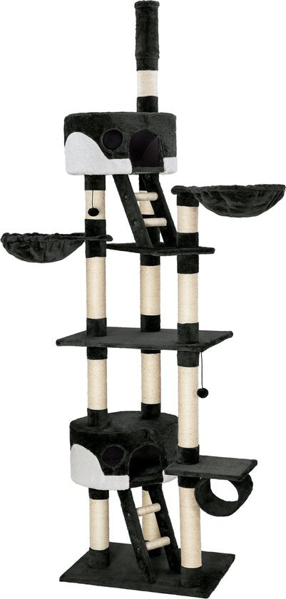 tectake Hansi - Kratzbaum - Schwarz/Weiß - 260 cm