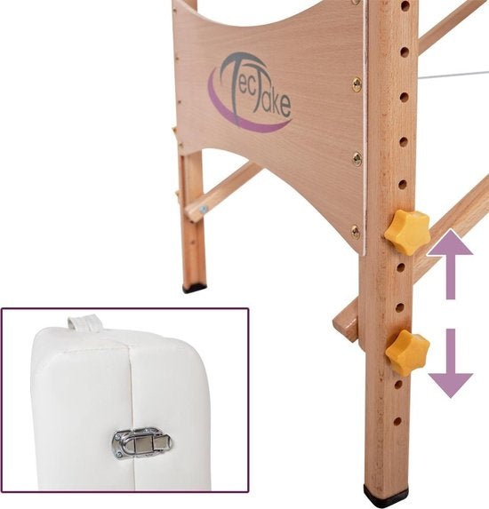 tectake - Massageliege Behandlungsliege - 7,5 cm hohe Matratze + Rollenkissen und Tragetasche - Behandlungsliege - inkl. Aufbewahrungstasche - faltbar