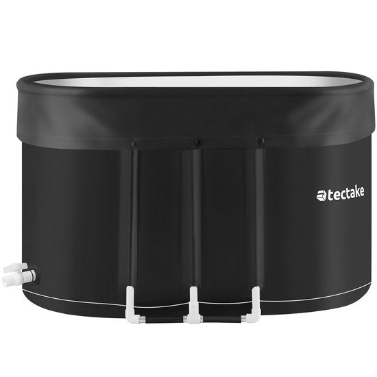 tectake® Eisbad Espoo – Ice Bath – Sitzbad – 105 x 70 x 66 cm – 375 Liter - Zusammenklappbare Eisbadwanne mit Aluminiumrahmen und Schutzhülle – 3-fach isoliert – inklusive Tragetasche und Wasserkissen