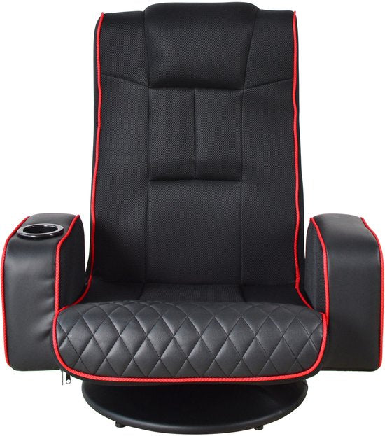 VDD Gaming – Gaming-Stuhl – Bodensessel – Gaming-Stuhl schwarz/rot – Verstellbarer Bodensessel