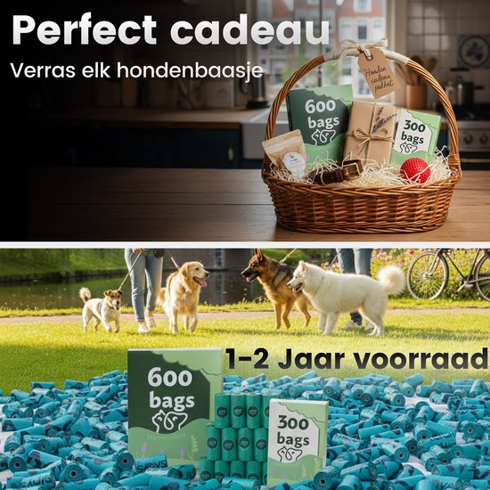 Dog Poop Bags Breakable - 600 Stück Hundekotbeutel - Lavendel Poop Bags - Hundekotbeutel - Katzen- und Hundekot