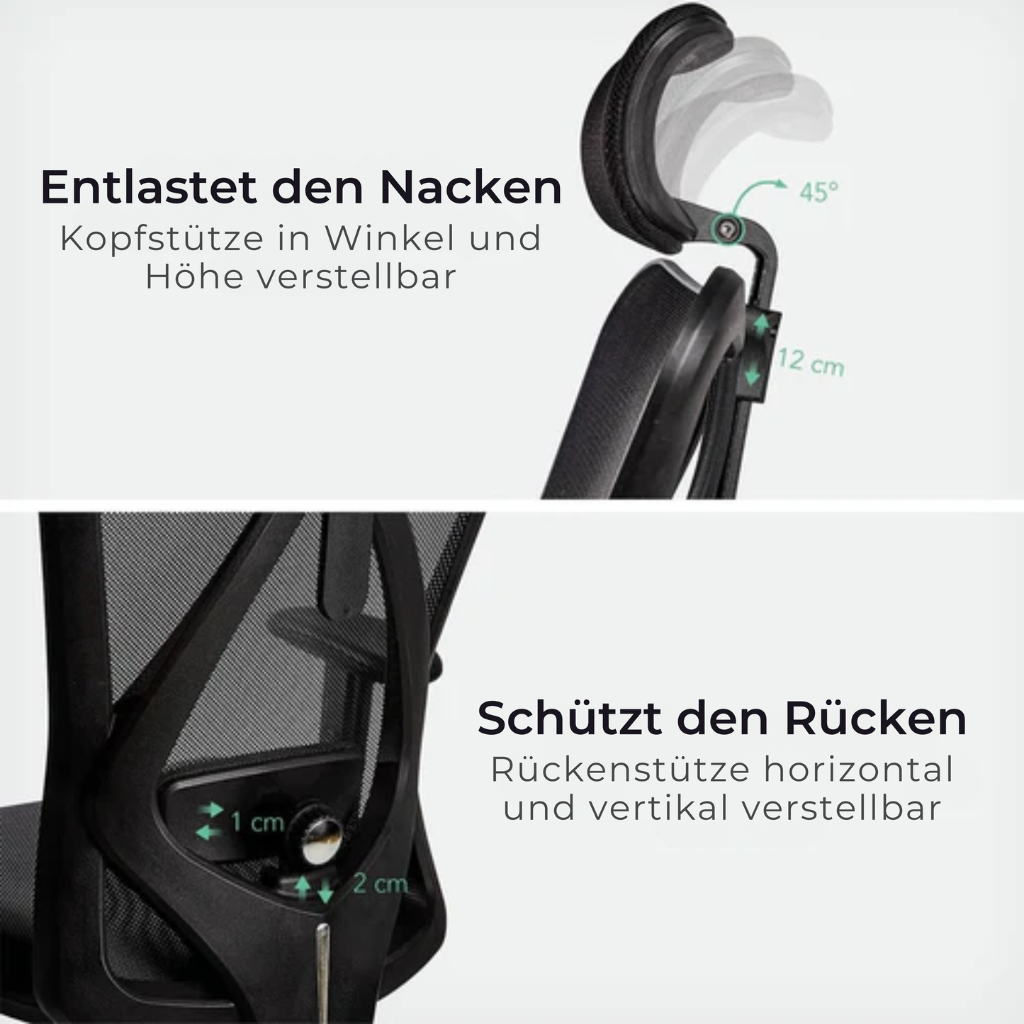 LifeGoods Bürostuhl - Ergonomisch - Bis 136 kg - 120° Kippmechanismus - Schwarz