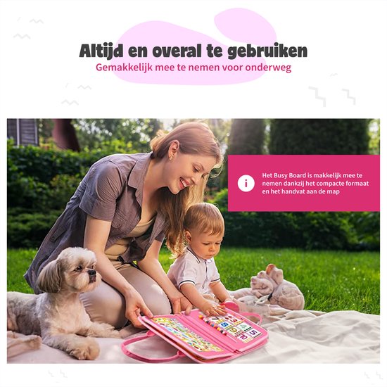 MontiPlay® Montessori-Spielzeug – Sensorisches Spielzeug – Busy Board – Montessori-Aktivitätsbuch – Lernspielzeug – Reisespielzeug – Aktivitätsbrett – Sensomotorisches Spielzeug – Spielzeug für das Auto