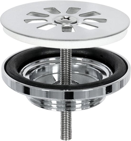 Differnz Oval Small Fountain Set - Spülbecken Naturstein - Schwarz - Gerader Wasserhahn - Chrom - Standard-Griff - 38 x 24 x 8 cm