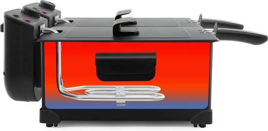 Tomado TDF6001B - Doppelfritteuse - 2 x 3 Liter - Kaltzone - schwarz
