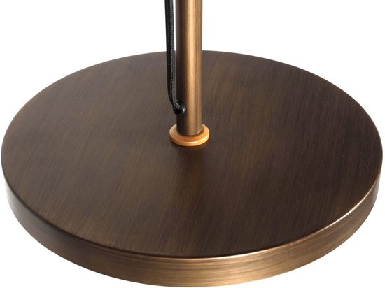 Bronzene Stehlampe Nove 1322BR mit goldfarbenen Details, E27 – dreh- und neigbar – Industriedesign – Mexlite – 190 cm langes Kabel