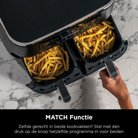 Ninja Doppel-Heißluftfritteuse XXL – 7,6 Liter – Modell 2020 – Dual-Zone-Technologie – AF300EU