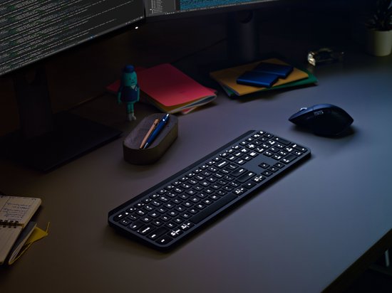 Logitech MX Keys for Business – Tastatur – Kabellos – QWERTY ISO – Grau