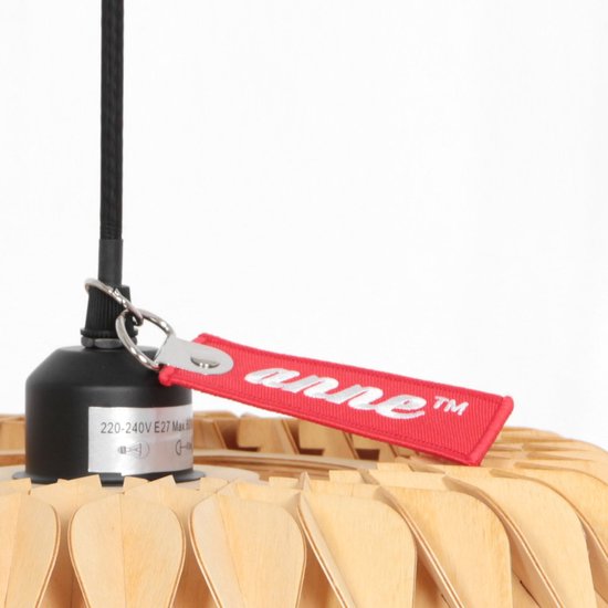 Anne Lighting – Hängeleuchte – Maze – natur – Holz – Ø 46 cm – E27 – 3490E