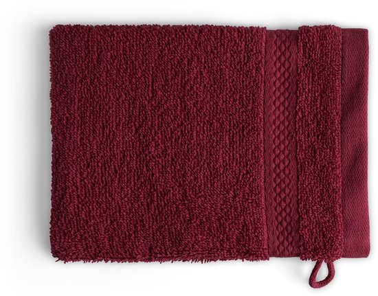 DoubleDry Hotel-Waschlappen 16 x 21 cm – 6er-Set – 100 % Baumwolle, 500 g/m² – Weich & saugfähig – Bordeauxrot