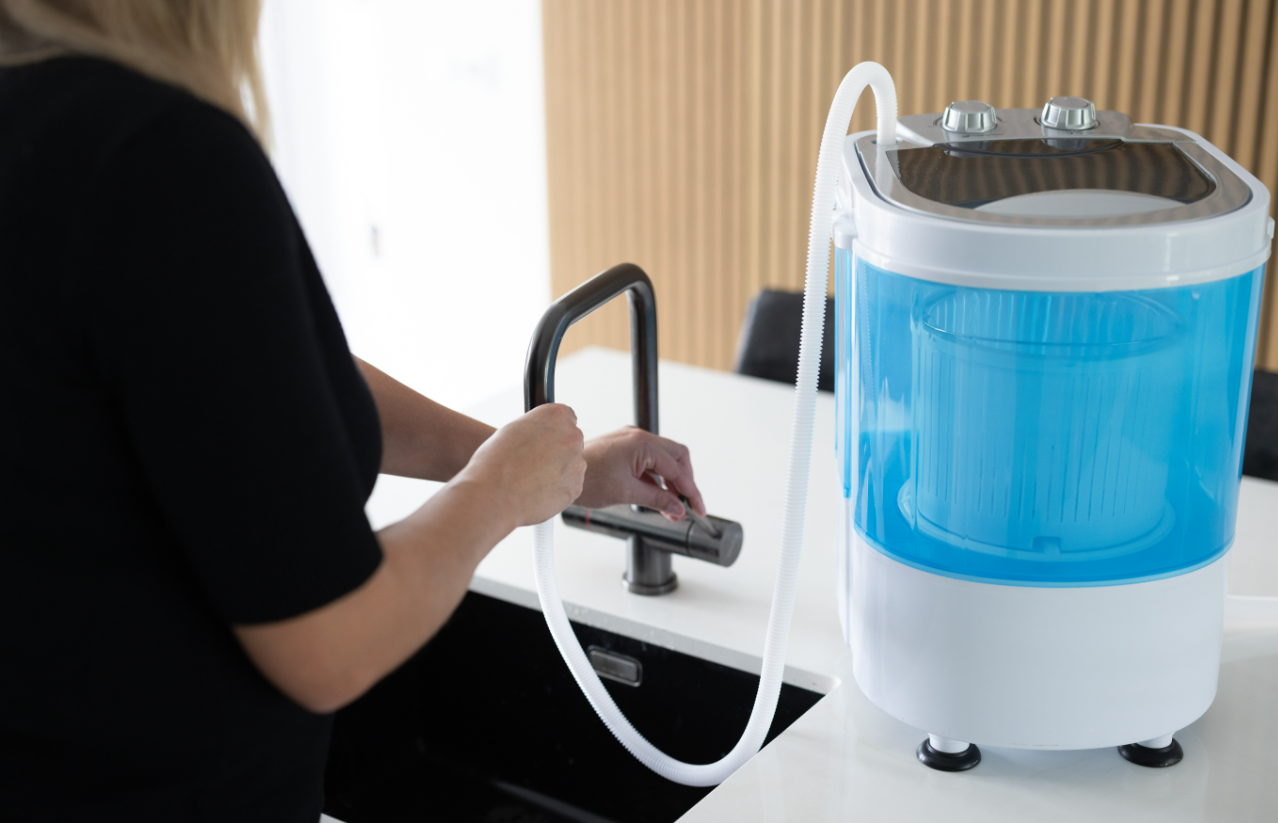 Nexxt Home - Mini Waschmaschine - bis zu 2,6 kg Wäsche - 35 x 34,5 x 56,5 cm - Weiß