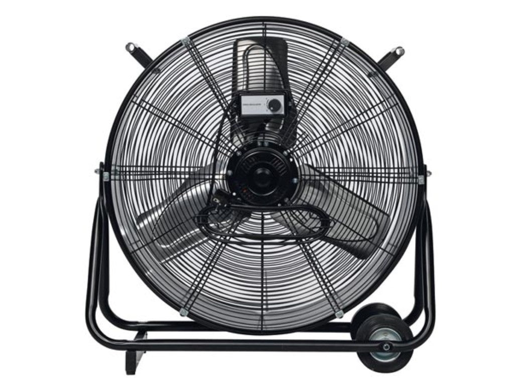 Bodenventilator - Trommel - Metall - Ã˜ 60 Cm - Schwarz