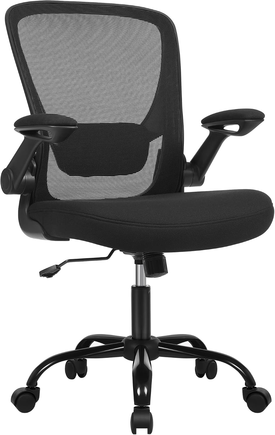 Songmics ergonomischer Bürostuhl OBN37BK – Klappbare Armlehnen – Schwarz