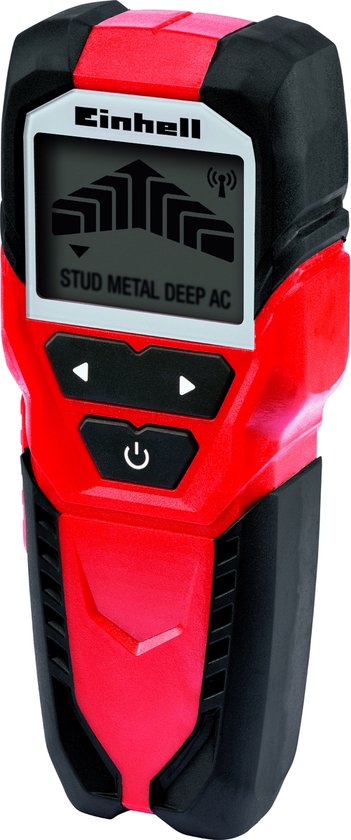 Einhell Digitaler Leitungsfinder TC-MD 50 – Erkennungstiefe Holz: 19 mm – Metall: 19 mm – Eisen: 50 mm – Kupfer: 38 mm – Leiter: 50 mm