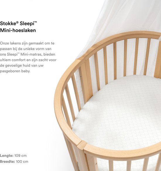 Stokke® Sleepi™ Mini-Spannbetttuch V3 – Fans Grey