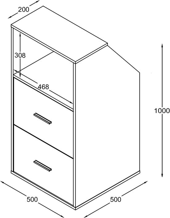 Schrank Schrägwand Dachgeschoss Schlafzimmer - Stauschrank geeignet für schräge Wände - Schrank unter Dachgaube