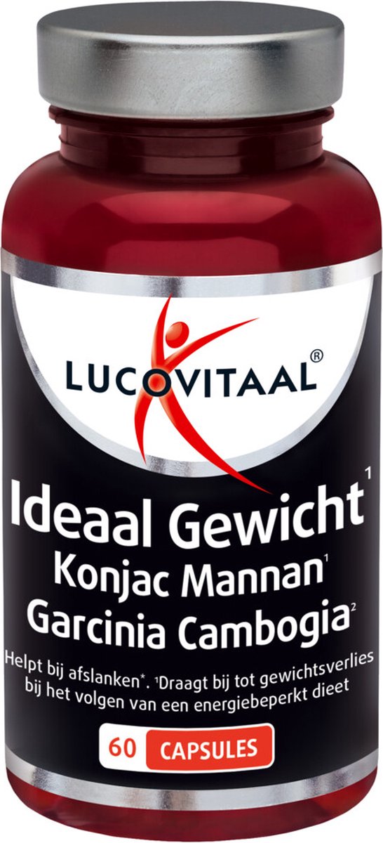 Lucovitaal Ideal Weight Konjac Mannan Garcinia Cambogia - Nahrungsergänzungsmittel - 60 Kapseln