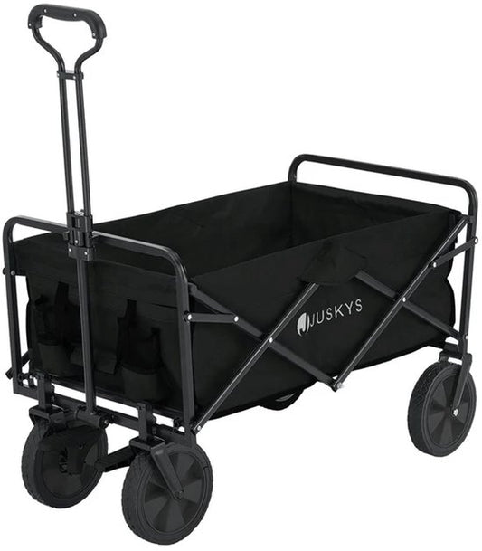 Wagen / Bollerwagen / Transportwagen - faltbar - Max. 100kg - Schwarz