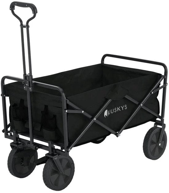 Wagen / Bollerwagen / Transportwagen - faltbar - Max. 100kg - Schwarz