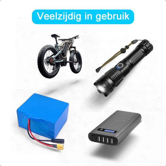 Tech Essentials 18650 wiederaufladbarer Li-Ionen-Akku – 2500 mAh, 3,7 V, 5 A – Lithium – Halterung – Akku – 2er-Pack