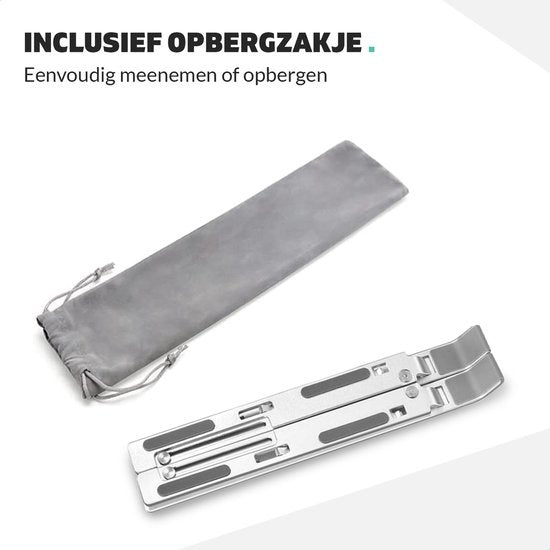 LURKÂ® Laptop-Ständer klappbar - Ergonomischer Laptop-Halter - Höhenverstellbar - Notebook/Buch/Tablet - Aluminium - 11 bis 17 Zoll