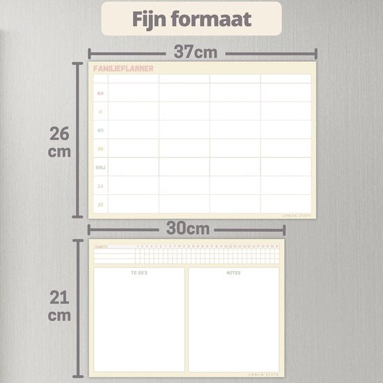 Magnetischer Familienplaner - Wochenplaner Whiteboard - Planer magnetisch - Planungstafel - Monatsplaner magnetisch
