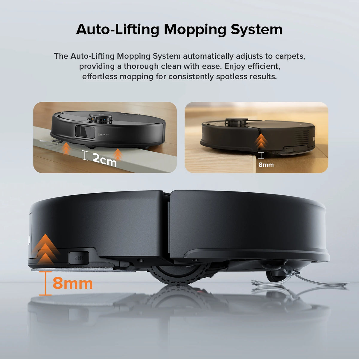 Roborock Q10 X5 Roboterstaubsauger mit Wischfunktion – 10.000 Pa – LiDAR – Anti-Verfilzungsfunktion – Schwarz – 35,3 × 25,8 × 52,6 cm