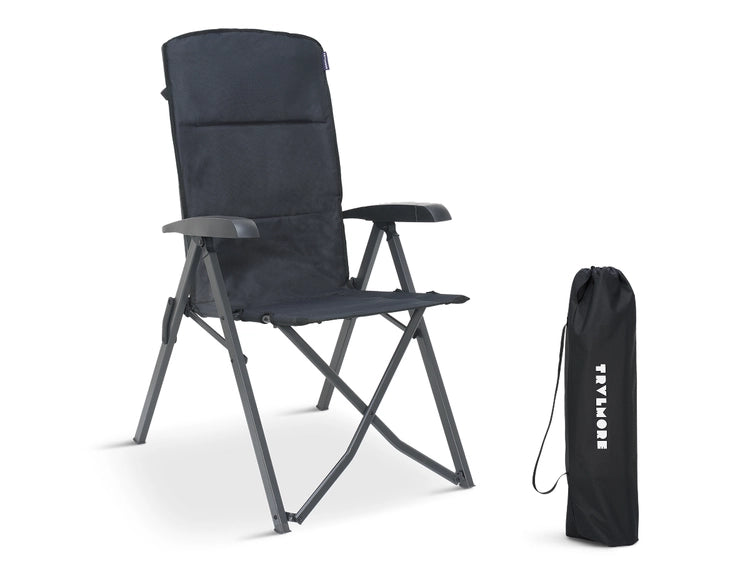 TRVLMORE Campingstuhl - Luxe Soft - Klappbar - Verstellbar - Grau