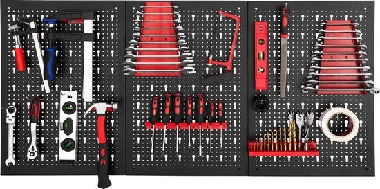 tectake - Werkzeugwand mit 25 Haken und Haltern - 403559