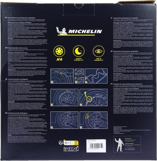 Michelin Radkappen 15-Zoll - silber/schwarz - nvs