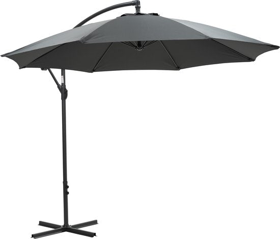 Garden Impressions – Sonnenschirm – Athene – Ø 300 cm – Gestell in Royal Grey – Dunkelgrau