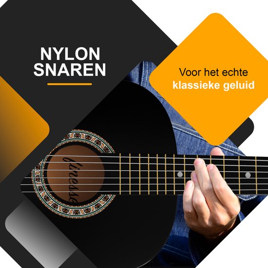 Finesse Akustikgitarre - Starter Set - Nylonsaiten - Klassische Gitarre - Gitarre Kinder & Erwachsene
