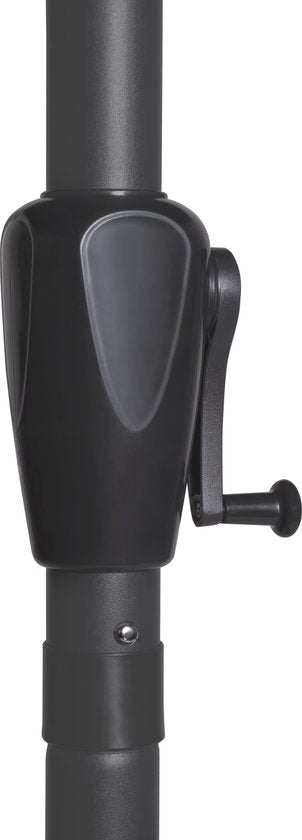 VONROC Premium Sonnenschirm Magione - Strapazierfähiger Balkon-Sonnenschirm - halbrund 270x135cm - UV-beständiges Tuch - Grau - inkl. Schutzhülle