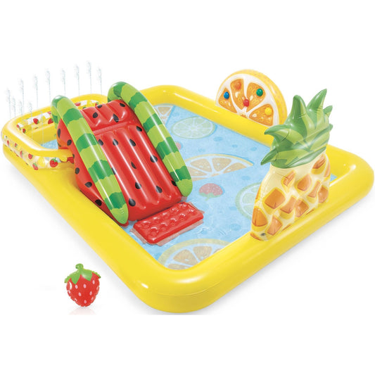 Intex Aufblasbarer Kinderpool - Obst - Mit Rutsche - 244 x 191 x 91 cm