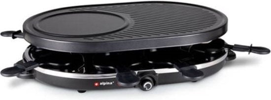 Alpina Gourmet Set - Griddle - mit Pfannen und Spateln - 1200W - 8 Personen