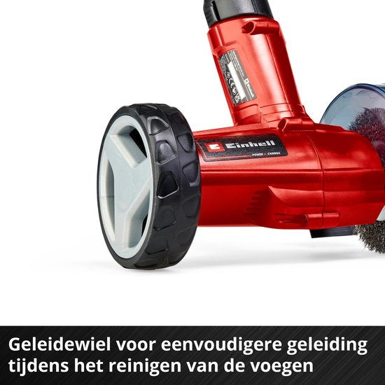 Einhell Akku-Fugenreiniger GE-CC 18 Li Solo – Power X-Change – 18 V/Li-Ion – 1200 U/min – Bürstendurchmesser: 10 cm – inkl. Stahl- und Nylonbürste – ohne Akku und Ladegerät