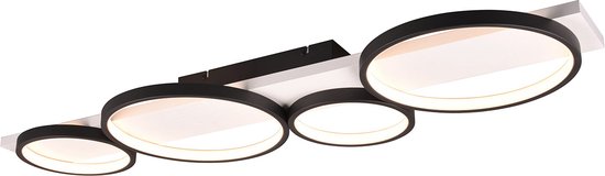 Trio Leuchten - Deckenleuchte Medera 4 Licht L 100 cm weiß schwarz