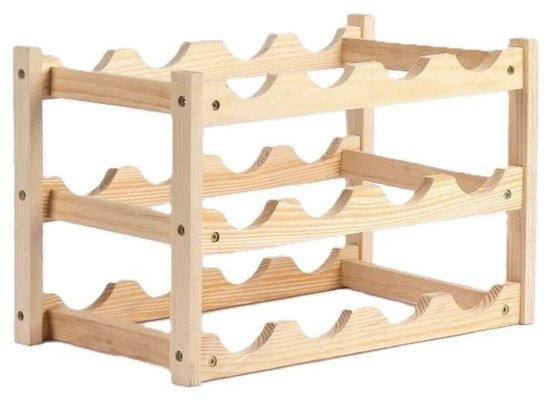 Weinregal aus Holz – Weinregal für 12 Flaschen – 45 x 22 x 28 cm