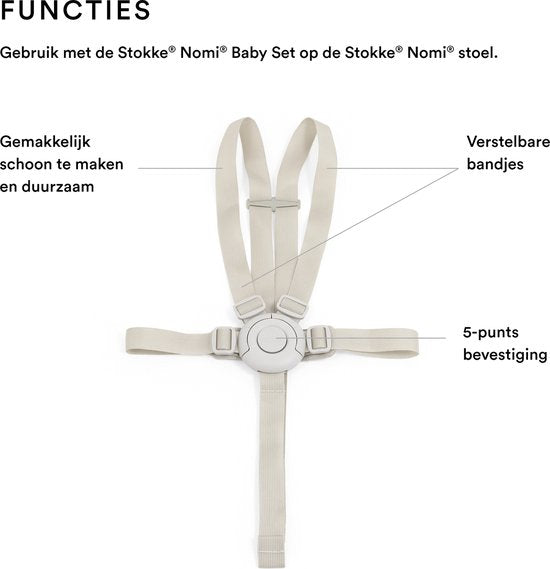 Stokke-Sicherheitsgurt für Nomi – zur Verwendung mit dem Stokke Nomi-Babyset und dem Stokke Nomi-Stuhl
