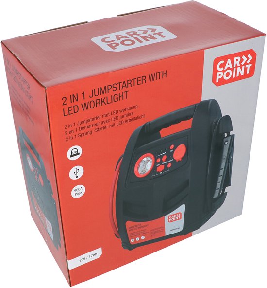 Carpoint Starthilfe – 12 Volt – Dauerleistung 400 A – LED-Beleuchtung – Starthilfe