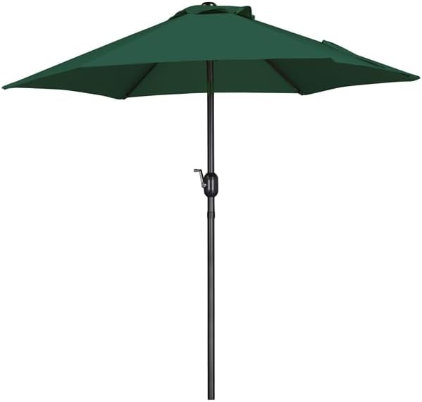 Yaheetech Gartenschirm 222,5 cm – Neigbar – Mit Kurbel – Polyester – Wasserdicht