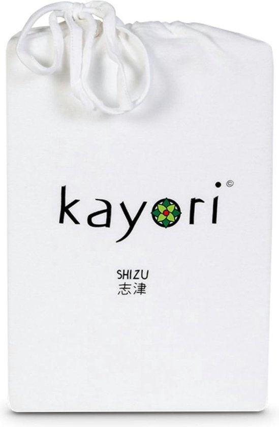 Kayori Shizu Molton-Spannbetttuch Stretch – 90–100 × 200–220 cm – Matratzenschoner – Bio-Baumwolle – Weiß
