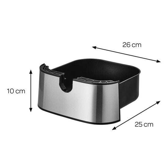 Inventum GF500HLD Airfryer XL – 5 l – 8 Programme – 80–200 °C – Für bis zu 5 Personen – Silber/Schwarz
