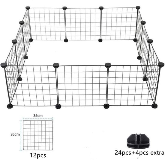 Ceruzo Tierauslauf 105 cm – Welpenauslauf – Modular – Für Kaninchen und Meerschweinchen